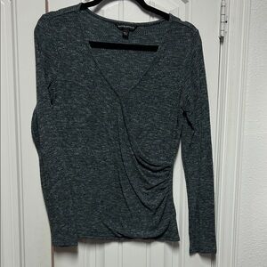 Rock & Republic Charcoal Knit Blouse
